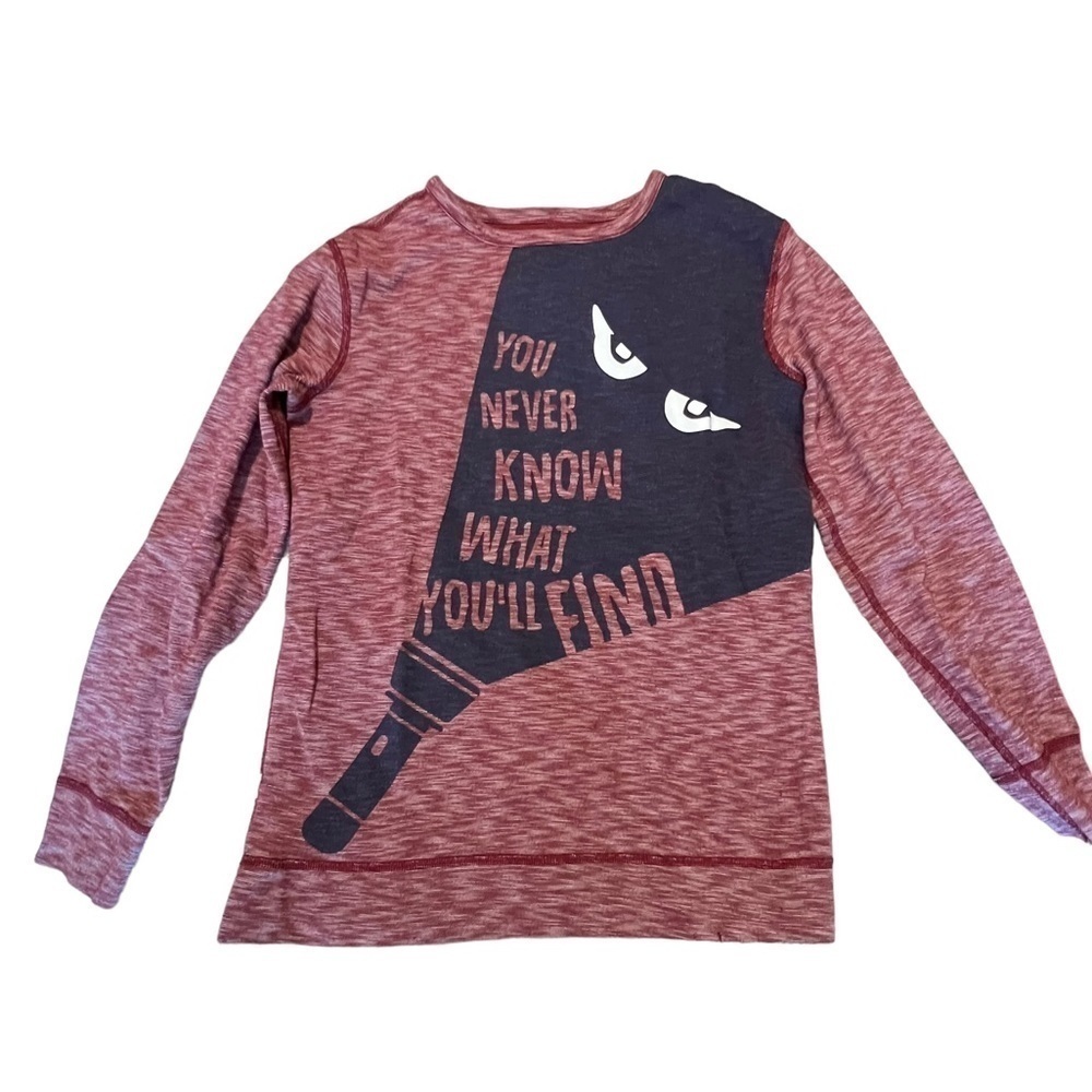 Cat & Jack Kids Burgundy Reversible Long Sleeve Pullover Sweatshirt